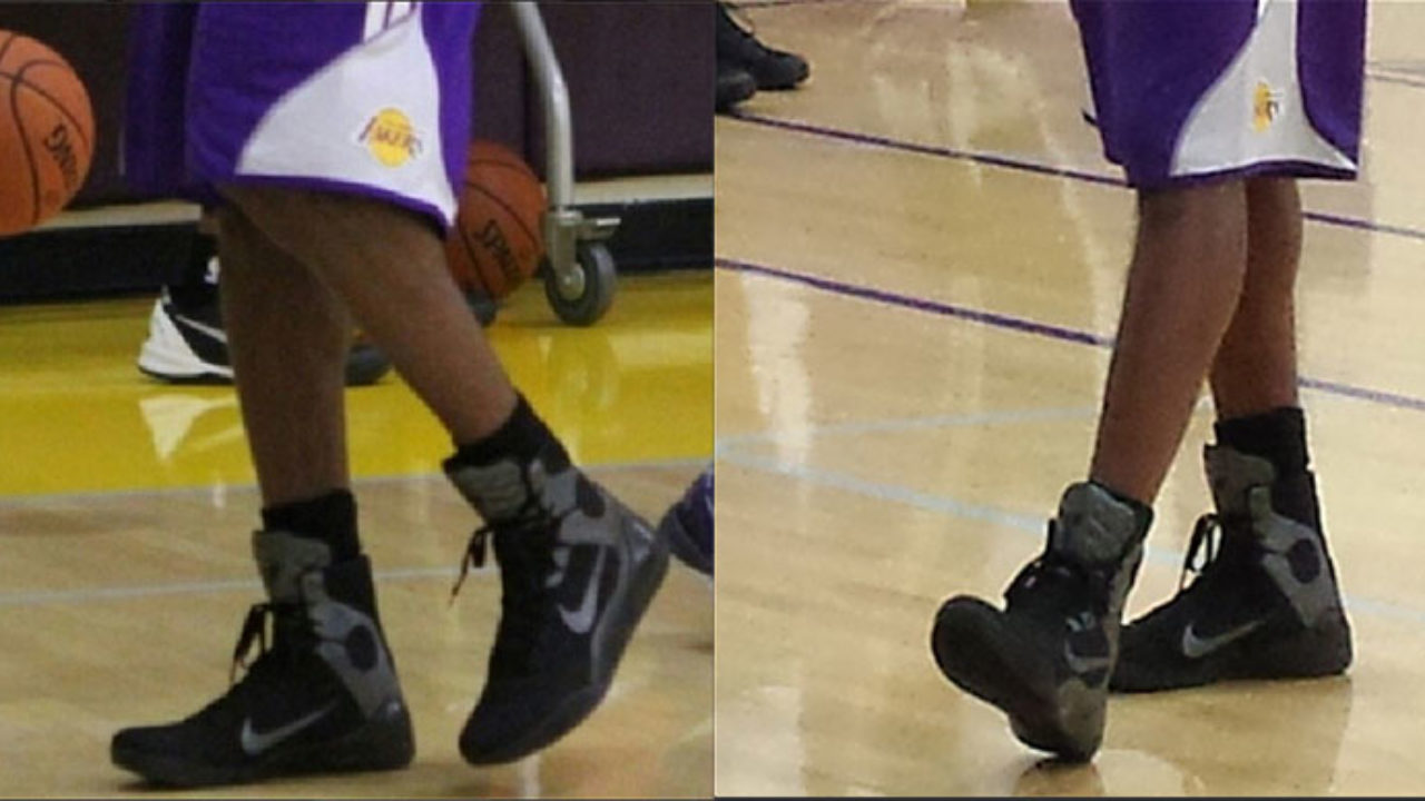 Kobe Bryant's Feet at Lakers Practice
